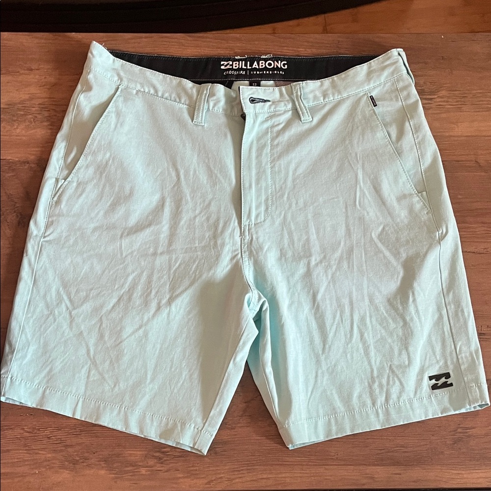 Billabong Light Blue Flat Front Men Shorts
